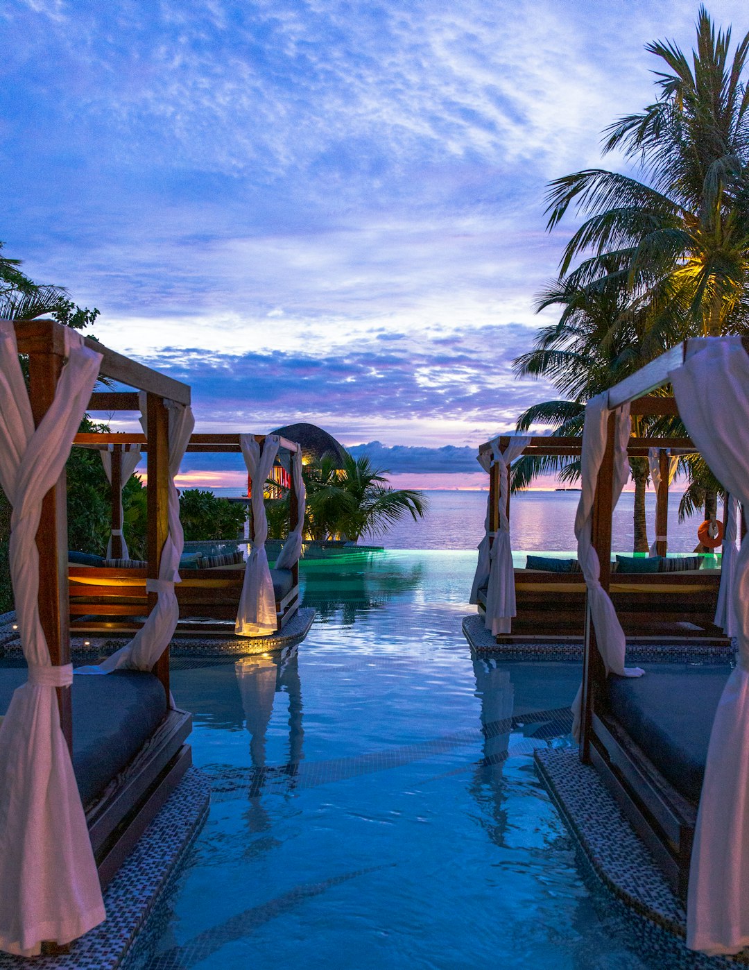 Overwater bungalows in Maldives